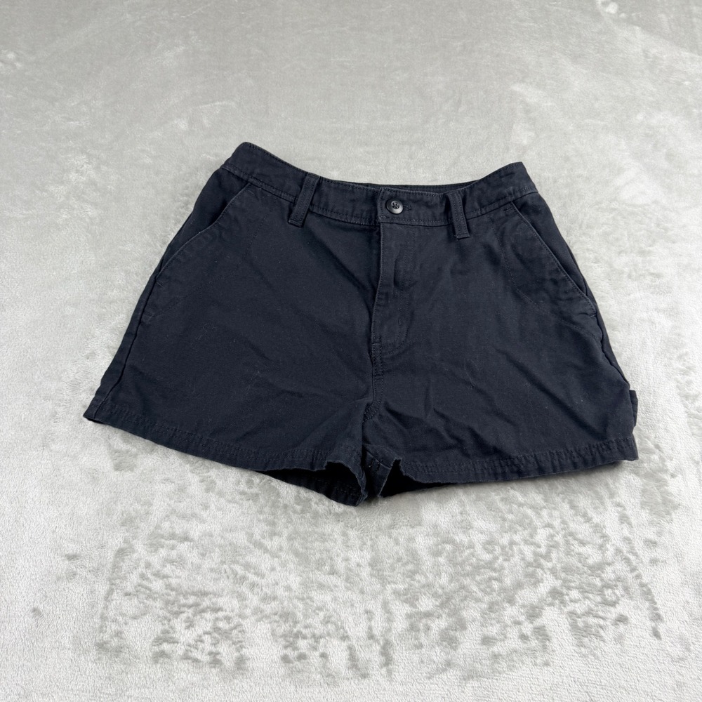 Vans Black Canvas Carpenter Shorts Women's Size 24 Skater Core Casual Utility